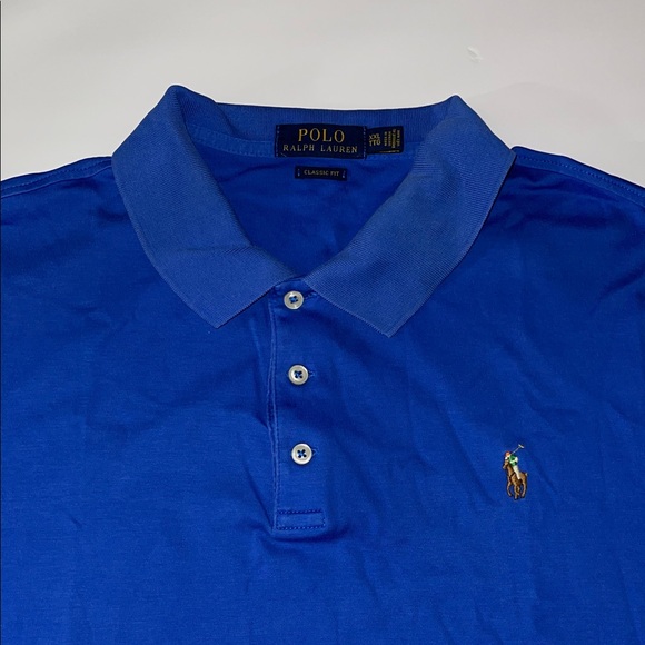 Polo by Ralph Lauren Men's Ocean Blue Polo Shirt Size XXL - Picture 4 of 6